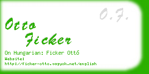 otto ficker business card